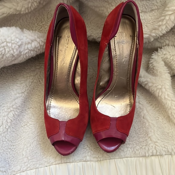 BCBGeneration Red/Magenta Chunky Heel size 9.5 - Picture 4 of 6